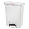 Cubo De Basura De Pedal Slim Jim Blanco 30 L Rubbermaid