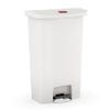 Cubo De Basura De Pedal Slim Jim 50 Litros Blanco Rubbermaid