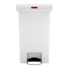 Cubo De Basura De Pedal Slim Jim 50 Litros Blanco Rubbermaid