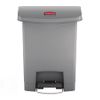 Cubo De Basura De Pedal Slim Jim 30 Litros Gris Rubbermaid