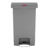 Cubo De Basura De Pedal Slim Jim 50 Litros Gris Rubbermaid