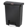 Cubo De Basura De Pedal Slim Jim 30 Litros Negro Rubbermaid