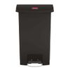 Cubo De Basura De Pedal Slim Jim 50 Litros Negro Rubbermaid