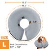 Collar Inflable Protector Y De Recuperación Para Perros Y Gatos Gris L Bencmate