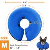 Collar Inflable Protector Y De Recuperación Para Perros Y Gatos Azul M Bencmate