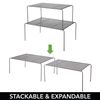 Estantes De Metal Ajustables Para Cocina/despensa: Expandible - 2 Piezas - Gris - Mdesign