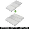 Especiero De Plástico Expandible Organizador Para Cajones De Cocina - 3 Niveles - Gris - Mdesign