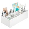 Organizador De Maquillaje De Plástico Dividido En 6 Secciones Para Tocador De Baño - Blanco - Mdesign