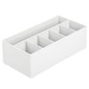 Organizador De Maquillaje De Plástico Dividido En 6 Secciones Para Tocador De Baño - Blanco - Mdesign