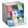 Caja De Plástico Para Bolsas De Té Organizador - Gris Oscuro/transparente - Mdesign