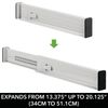 Separador De Cajones Ajustable Expandible Con Extremos De Espuma, Paquete De 4 - Gris Claro - Mdesign