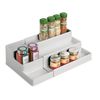 Organizador Expandible De Plástico Para Despensa De Cocina/estante Para Especias, Gris Claro - Mdesign