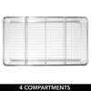 Organizador De Plástico De 4 Compartimentos Para Maquillaje O Tocador - Pack De 2, Transparente - Mdesign