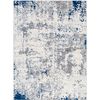 Alfombra Abstracta Moderna Gris/blanco/azul 200x275cm Sarah