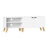 Mueble De Tv 2 Nichos Y 2 Puertas Blanco - L140 Cm