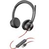 Poly Blackwire 8225 Microsoft Teams Certified Usb-a Headset Alámbrico Diadema Oficina/centro De Llamadas Usb Tipo A Negro