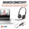 Auriculares Poly Blackwire 3225 Estéreo Usb-c + Conector De 3,5 Mm + Adaptador Usb-c/a (paquete)