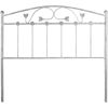 Cabecero De Forja Manchego, Color Blanco Plata Cabezal Para Cama De 105 Cm, Cama Juvenil (110 Cm X 125 )