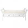 Banco Contenedor 2 Cajones Madera Blanca 47,5x108,5x40 Rebecca Mobili