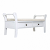 Banco Contenedor 2 Cajones Madera Blanca 47,5x108,5x40 Rebecca Mobili