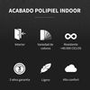 Puff Cuadrado Polipiel Indoor Blanco Happers