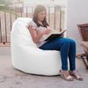 Puff Lounge Polipiel Outdoor Blanco Happers