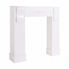 Marco De Chimenea Madera Blanco Decoration Clasico 92x93x22,5 Rebecca Mobili