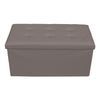 Puff Caja Taburete Reposapies Gris Hogar 38x76x38 Rebecca Mobili