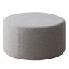 Taburete Puff Redondo Plato Tela Gris Moderno 25x45x45 Rebecca Mobili