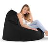 Puff Lounge Polipiel Outdoor Negro Happers