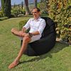 Puff Lounge Polipiel Outdoor Negro Happers