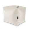 Puff Cuadrado Polipiel Exterior Blanco Happers