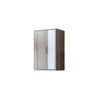 Mueble Salón Modular Bosco Mueble Tv + 2 Vitrinas + Estante En Color Roble Y Blanco