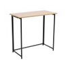 Mesa Escritorio Plegable Leire Tablero Color Roble Patas Metal Negro