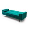 Sofá Cama 3 Plazas Green Apertura Clic Clac Estilo Vintage De Terciopelo Verde