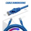 Pack De 2 Cables Ethernet 1.8 Metros Cat6 Lan 10gbps Rj45 Azul & Negro Ultra Clarity Cable