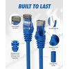Pack De 2 Cables Ethernet 3 Metros Cat6 Lan 10gbps Rj45 Azul & Negro Ultra Clarity Cable