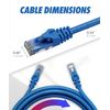 Pack De 2 Cables Ethernet 4.6 Metros Cat6 Lan 10gbps Rj45 Azul & Negro Ultra Clarity Cable