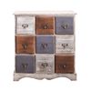 Comodas Cajonera 9 Cajones Madera Blanco Gris Marron 63x60x23 Rebecca Mobili