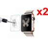 2x Protector De Pantalla Cristal Templado Apple Watch 42 Mm, 9h 2.5d Pro+ (con Caja Y Toallitas)