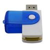 Multi Lector De Tarjetas Usb 2.0 Azul Con Tapa Para Sdhc Mmc Microsd Tf Micro Sd