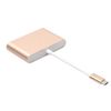 Adaptador Usb 3.1 Usb-c Male - Usb A Hembra / Usb-c Female / Salida Vga Dorado