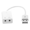 Adaptador Tarjeta De Sonido Usb 2.0 Audio Sound Card Para Pc Jack 3,5mm Blanco