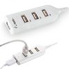 Ladron Multipuerto Hub De 4 Puertos Usb 2.0 Splitter Multiplicador Puerto Blanco