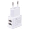 Adaptador Cargador Doble Usb De Red Enchufe 2a Blanco Universal