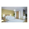Cómoda Cajonera Dormitorio Leny, De 3 Cajones + 1 Puerta, Con Luces Leds. 115x82 Cm. Diseño En Blanco Y Roble Riviera