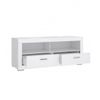 Mueble Tv Snow De 156 Cm Ancho. Mueble De Televisión En Blanco De  2 Huecos + 2 Cajones