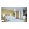 Cabecero  Para Cama De 150 Leny. Cabecero Con Estantes En Blanco Y Roble Riviera Con Luces Leds.