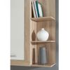 Mueble Salón Modular Jelani De 217 Cm Ancho En Blanco Y Roble. Mueble Tv + Vitrina Elevada