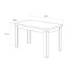 Mesa Comedor Fija 140 Cm Dorian. Mesa Comedor O Cocina Para 6 Personas En Color Blanco